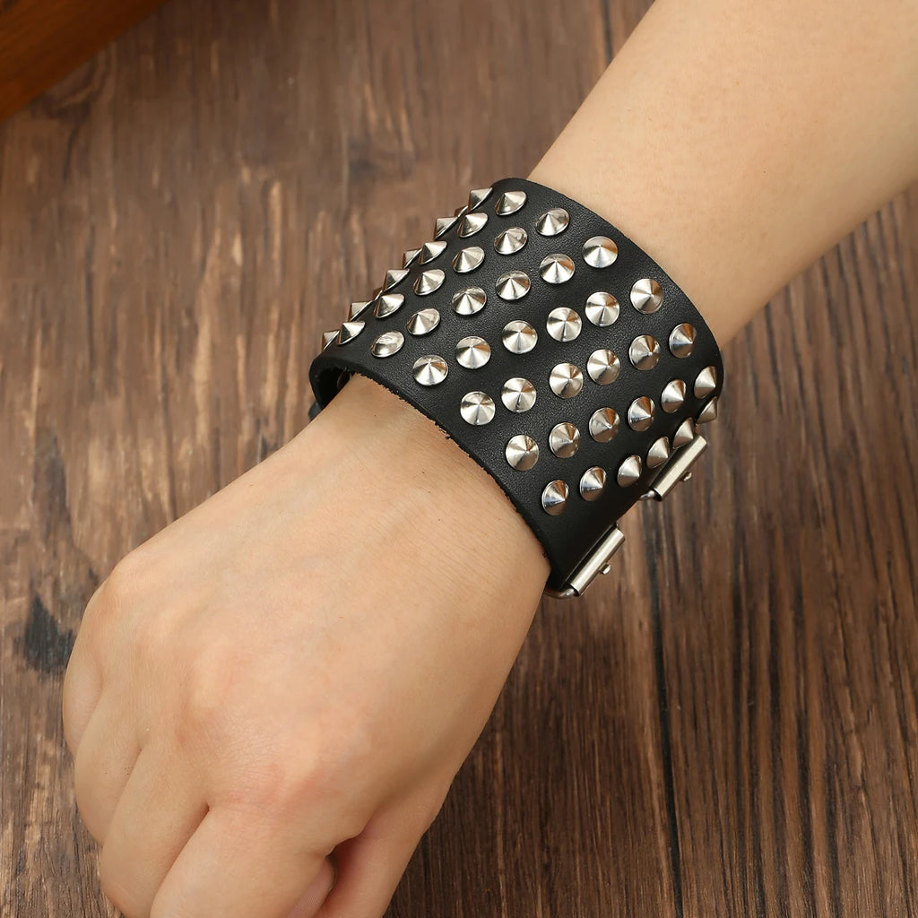 Leather Rivet Bracelet