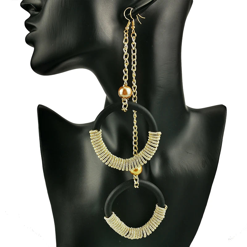 Long Circular Earrings
