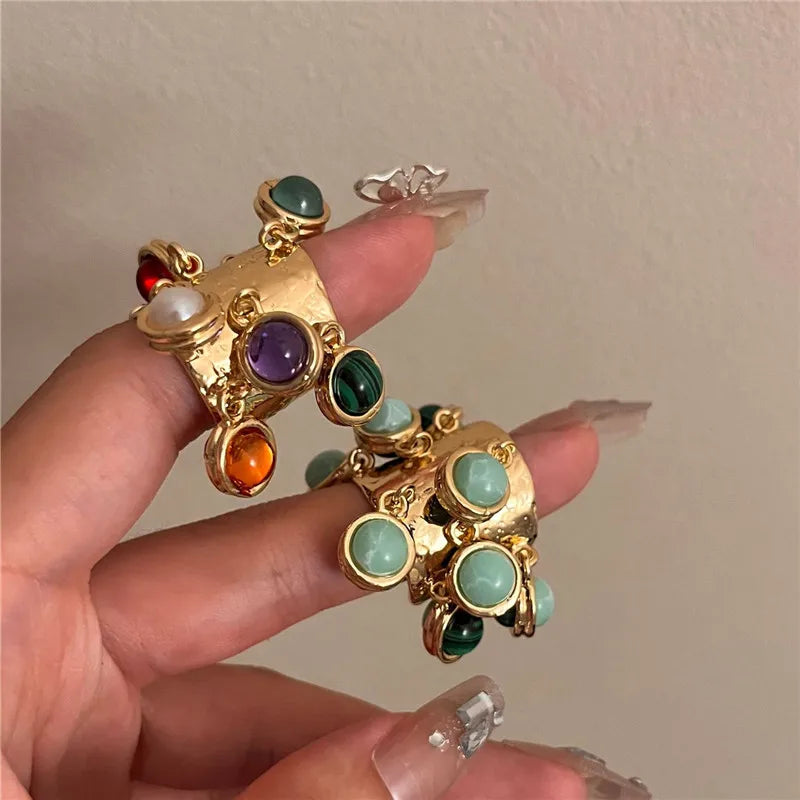 Natural Stone Open Ring