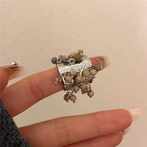 Natural Stone Open Ring natural