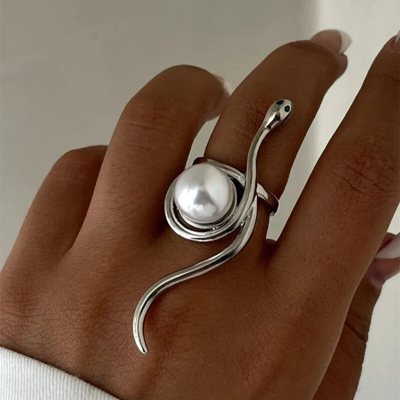 Pearl Snake Ring