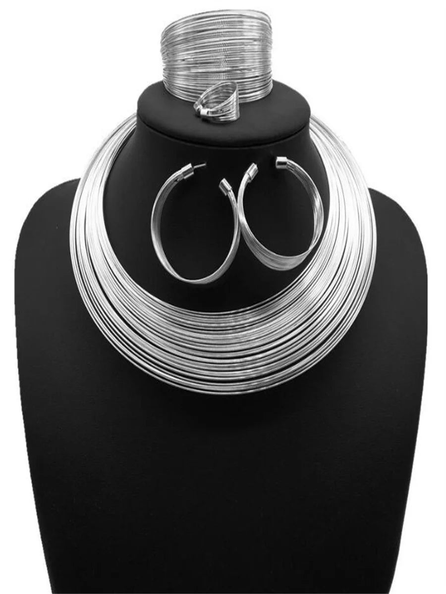 Alloy Multi-Wire Jewellery Set