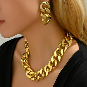 Exaggerated Fashion Chain Jewellery Set