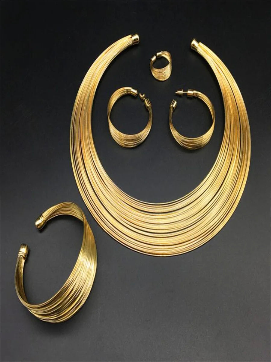 Alloy Multi-Wire Jewellery Set