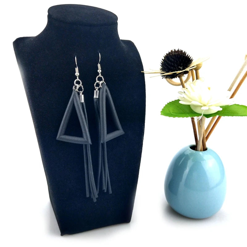 Triangle Pendant Earrings