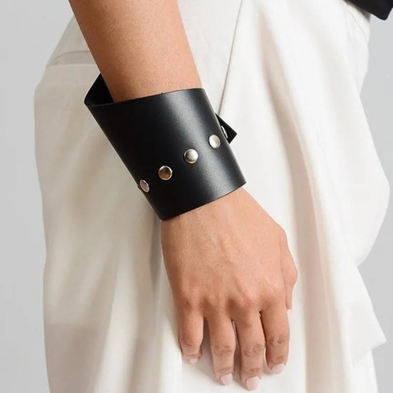 Wide Leather Bracelet