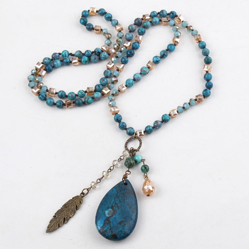 Feathered Pendant Necklace