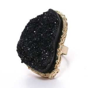 Black Crystalized Ring