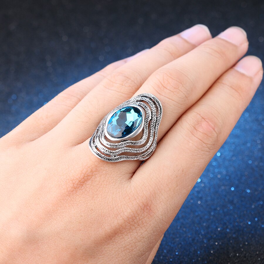 Vintage Glass Stone Ring