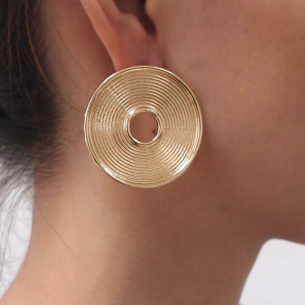 Round Statement Earrings