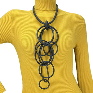 Multi Hooped Punk Necklace