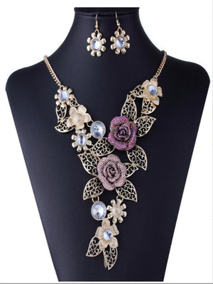 Vintage Flower Jewellery Set