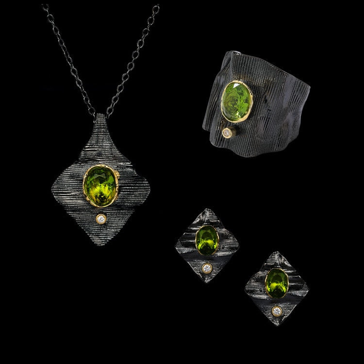 Geometric Zircon Jewellery Set
