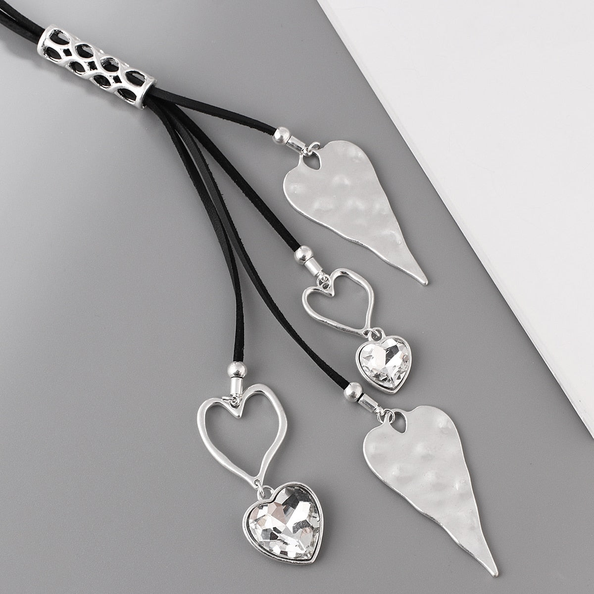 Crystal Heart Long Necklace