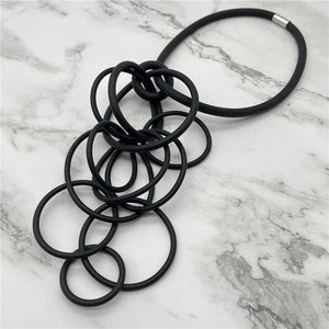 Multi Hooped Punk Necklace