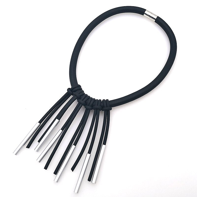 Tassel Rubber Style Necklace
