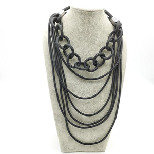 rubber look necklace