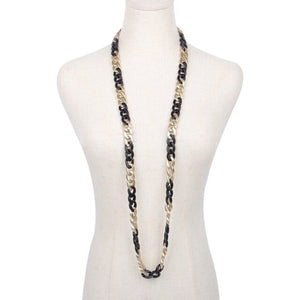 Black and Gold Chunky Chain Necklace