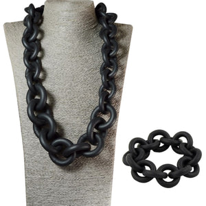 Chunky Rubber Style Jewellery Set / can be bought seperately