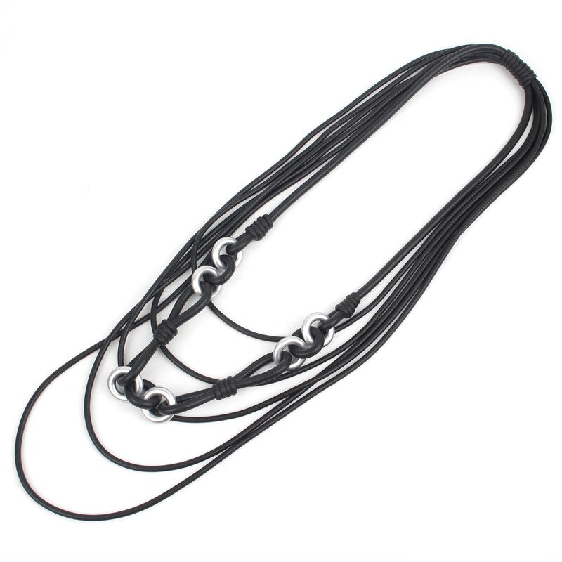 Multi-Layered Cord Necklace