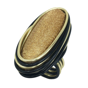 Metal Wire Oval Ring